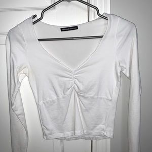 Brandy Melville white Long sleeve top